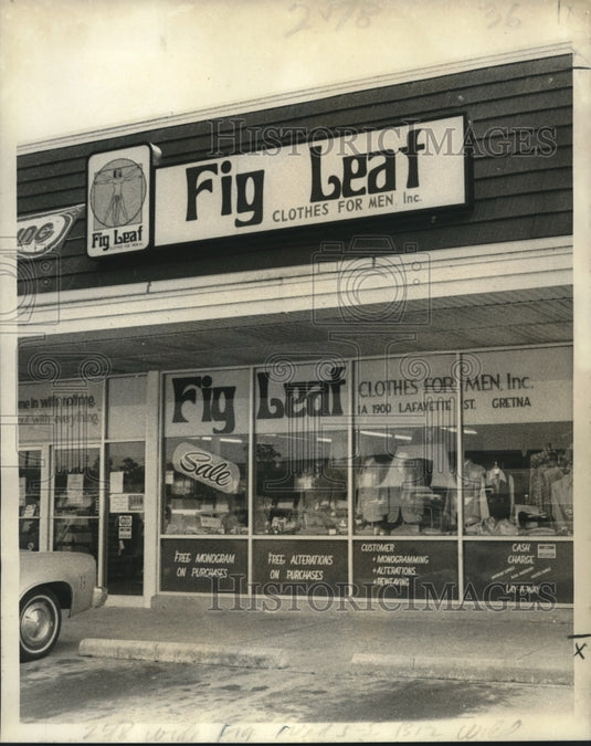 1977 The Fig Leaf, Men's Store at 1900 Lafayette st, in Gretna - Historic Images