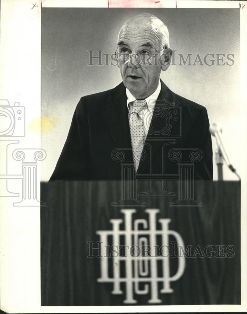 1986 Press Photo T. Robert Fiddler, president D.H. Holmes Company - nob10431 - Historic Images