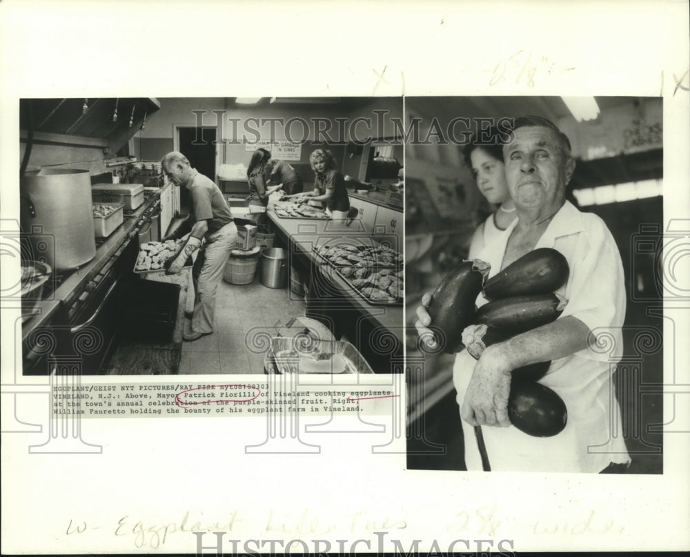 1985 Press Photo Scene from the Annual Celebration of Eggplant Day in Vineland - Historic Images