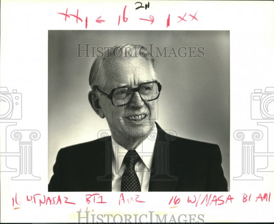 1988 Press Photo James Fletcher NASA chief - nob11046 - Historic Images