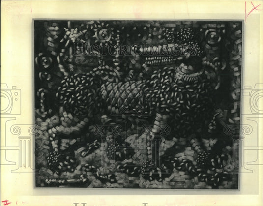 1992 Press Photo "Mecha Fifi" painting at art show at Still-Zinsel - nob11204 - Historic Images