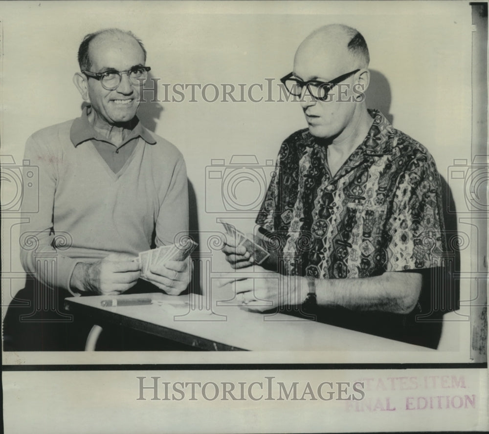 1968 Press Photo Louis John Fierro and Everett Thomas, heart transplant patients - Historic Images