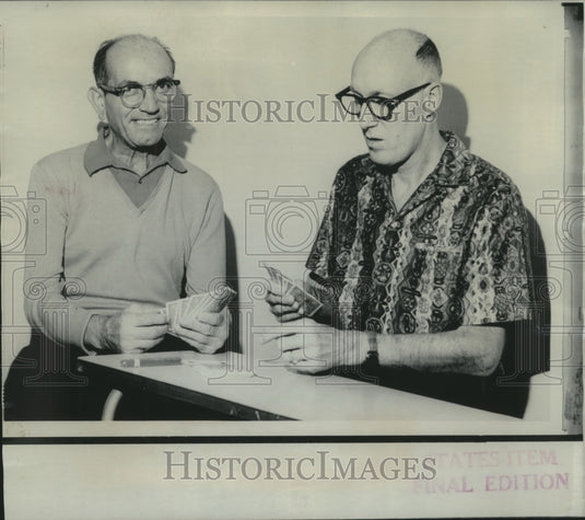 1968 Press Photo Louis John Fierro and Everett Thomas, heart transplant patients - Historic Images