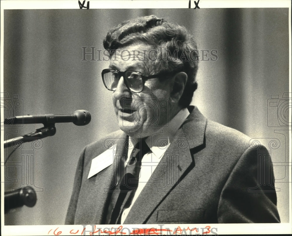 1987 Press Photo Ganet Fitzgerald, former prime minister of Ireland - Historic Images