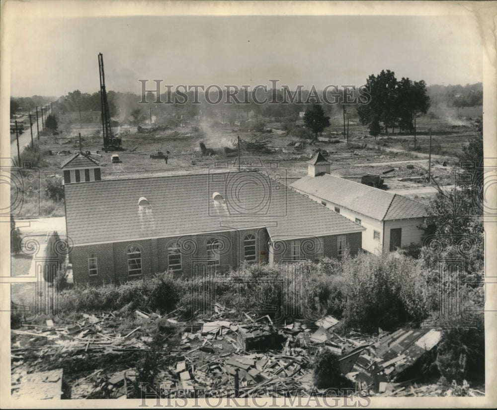 1963 Press Photo Hillside view of the Fisher Homes construction - nob11366-Historic Images