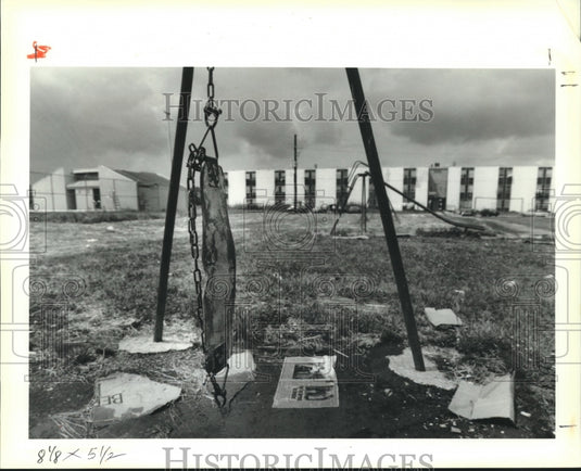 1990 Press Photo Playground in the center of the Fischer Projects in Algiers - Historic Images