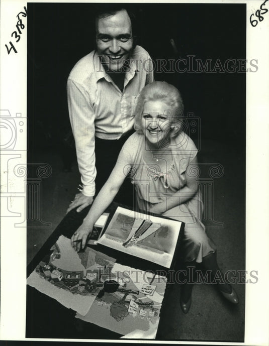 1981 Press Photo Greg Fox and Marlene Robinson May of Greg Fox Productions - Historic Images