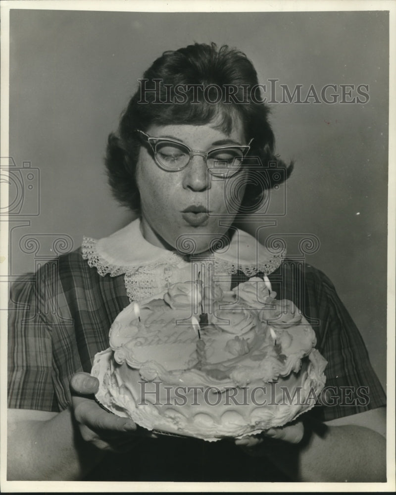 1961 Press Photo Rose C. Fowler, recovered polio victim - nob11541 - Historic Images