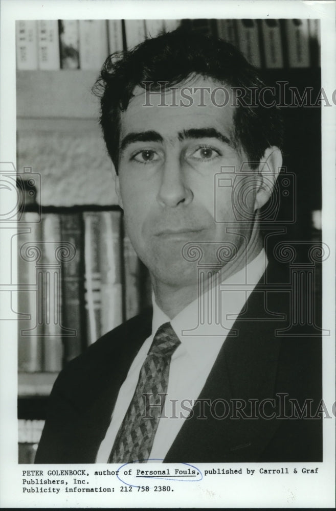 1988 Press Photo Peter Golenboxk, author of Personal Fouls - nob11555 - Historic Images