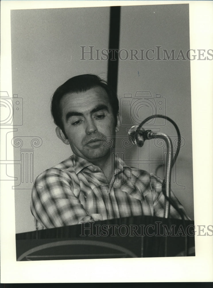1991 Press Photo William I. Fox, a racehorse trainer. - Historic Images