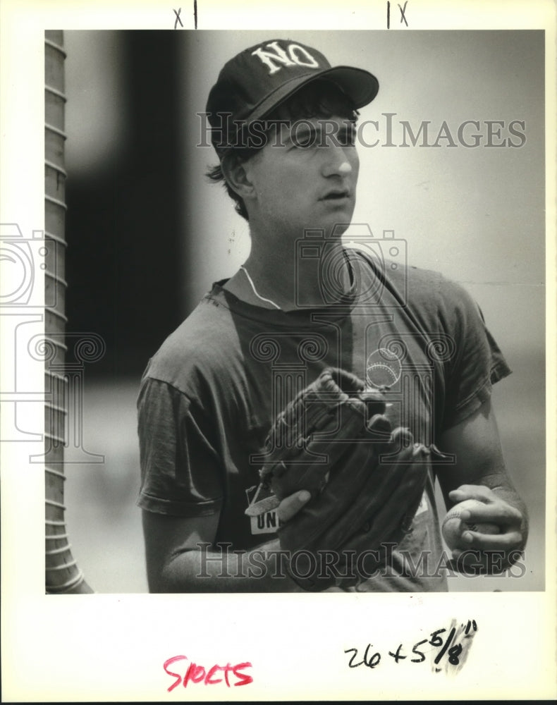 1989 Press Photo University of New Orleans pitcher Sean Franceschi - nob11631 - Historic Images