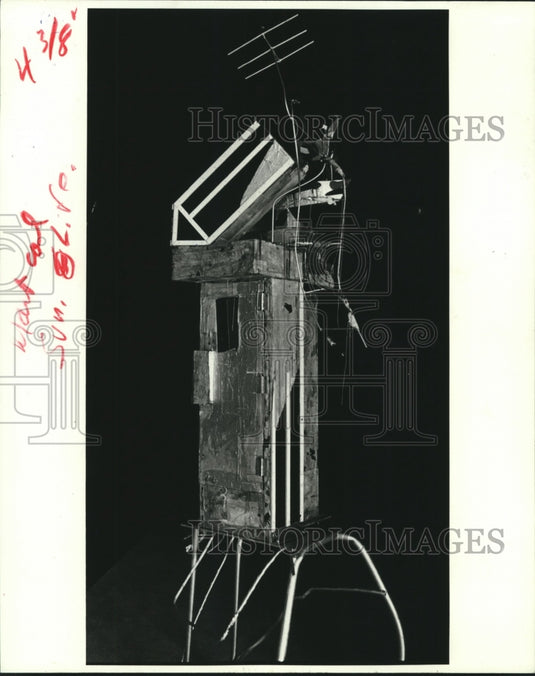 1983 Press Photo Exhibit "True Tornado Stories" of Tupelo, Mississippi in 1936 - Historic Images