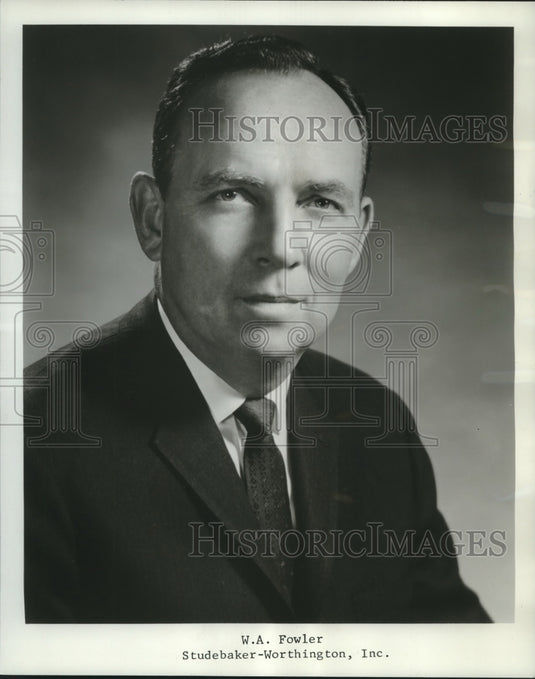 1968 W.A. Fowler, vice president of Studebaker-Worthington, Inc. - Historic Images