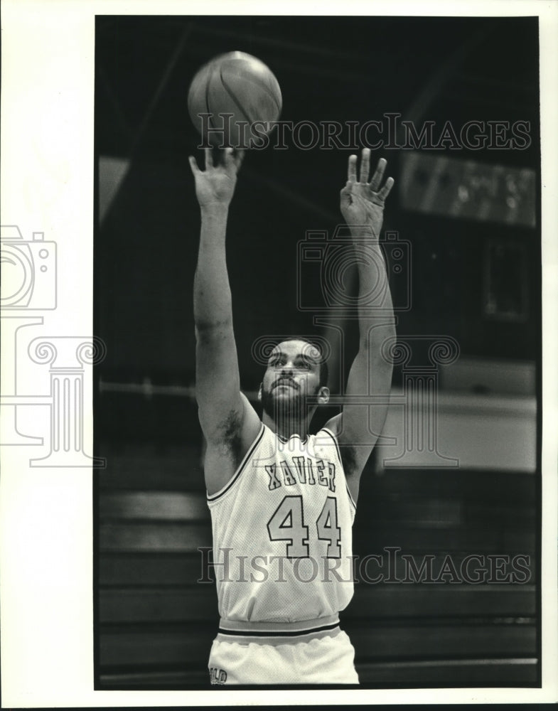 1985 Press Photo Dana Frazier, Xavier basketball player - nob12052 - Historic Images