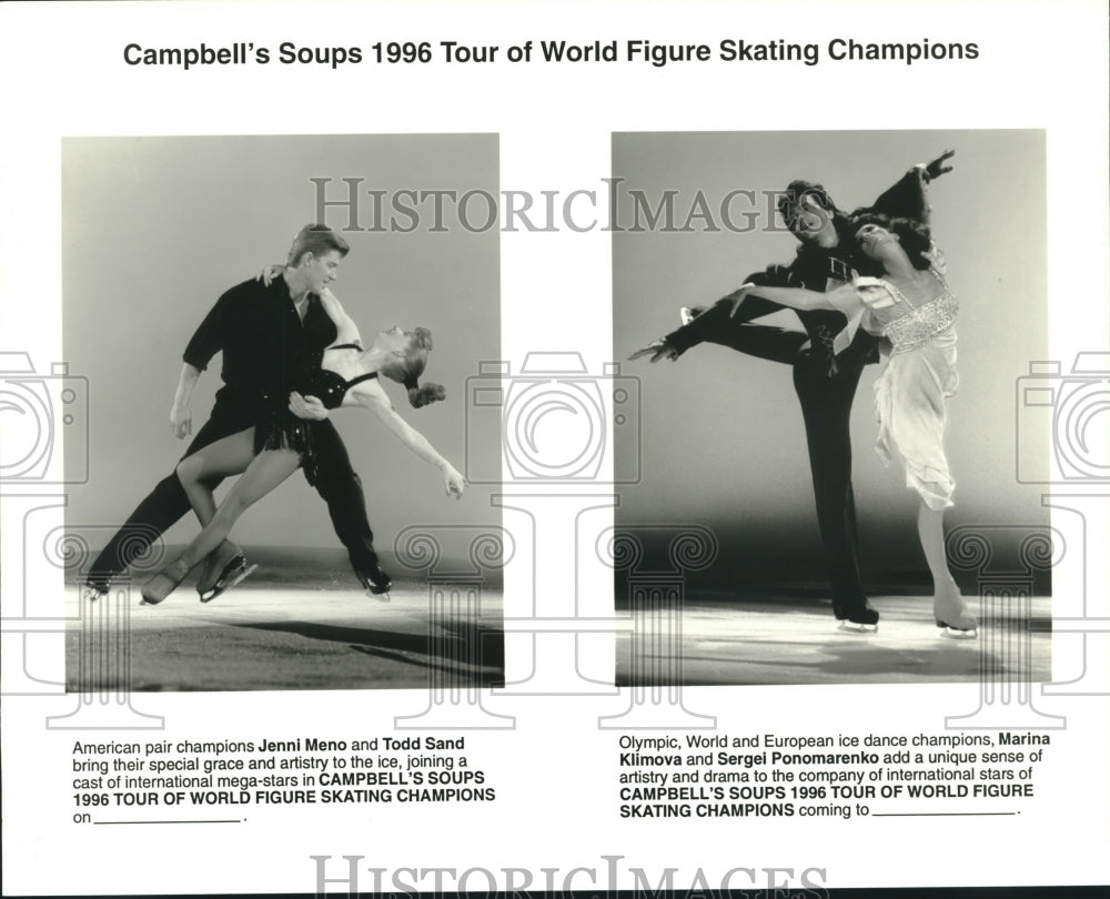 1996 Press Photo Campbell&#39;s Soups 1996 Tour of World Figure Skating Champions - Historic Images