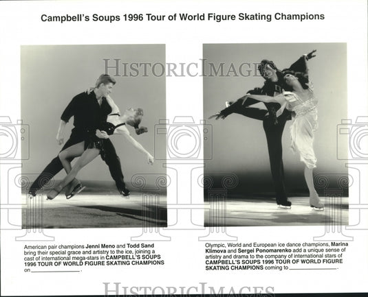 1996 Press Photo Campbell's Soups 1996 Tour of World Figure Skating Champions - Historic Images