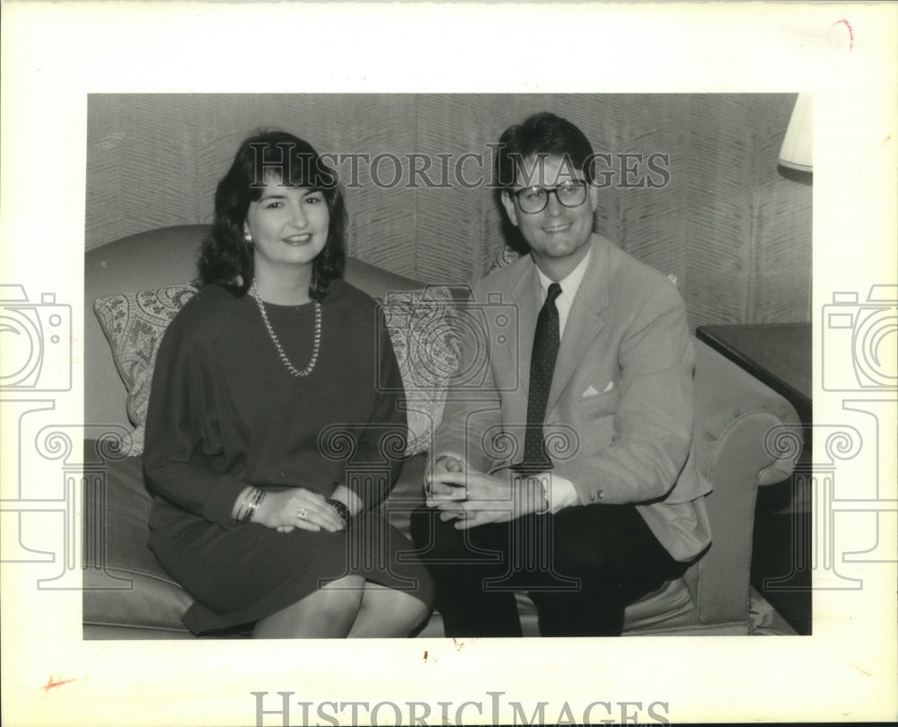 1990 Press Photo Dignitaries at the Hotel Dieu&#39;s Installation Dinner - Historic Images