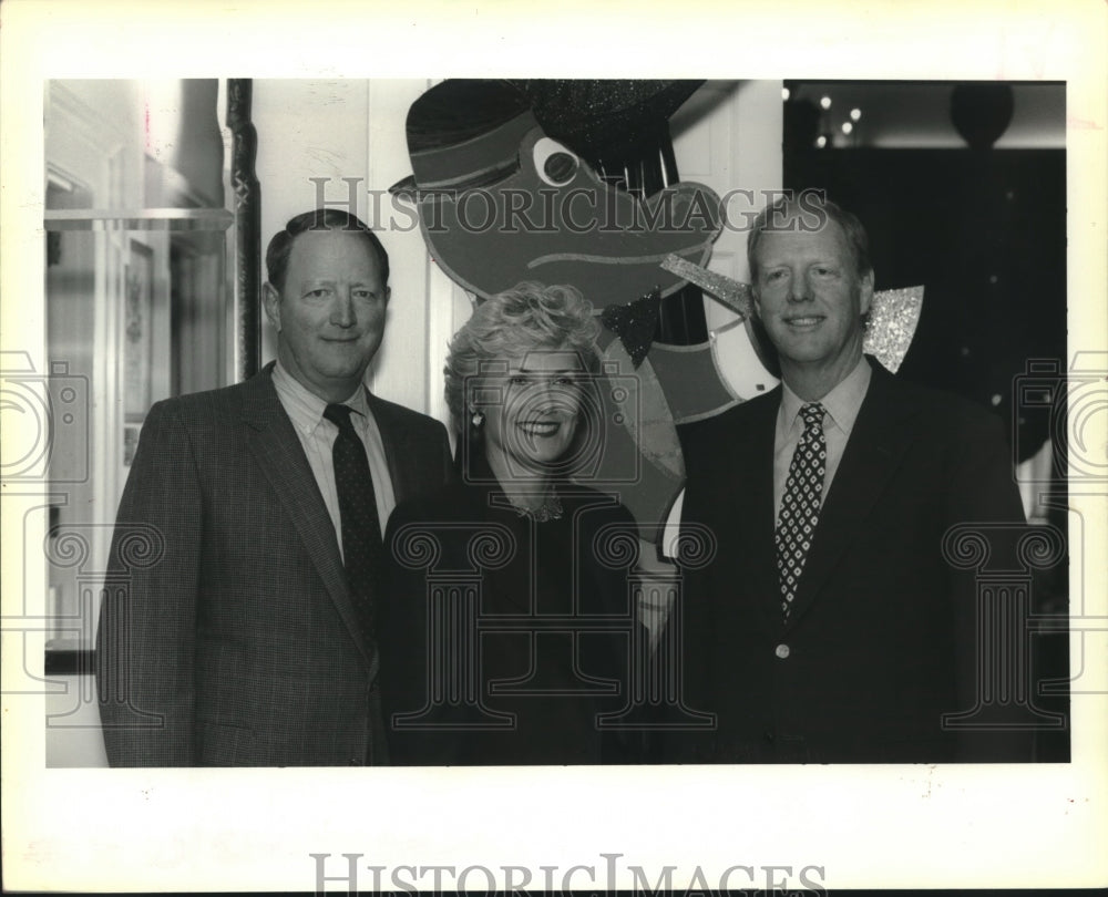 1991 Press Photo Katie McCloskey debut party - Louis, Judy and Richard Freeman - Historic Images