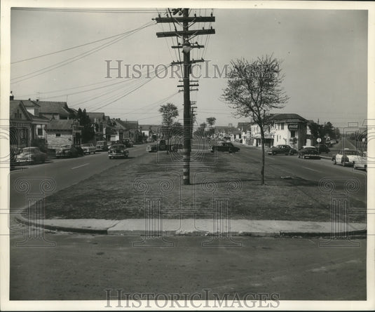 1954 Press Photo Franklin Avenue after being re-surfaced between Roman & Galvez - Historic Images