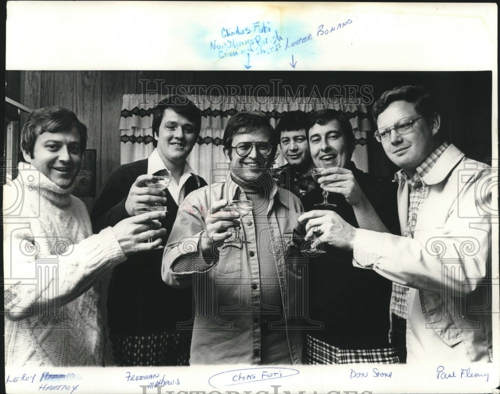 1973 Press Photo Sheriff Charles Foti &amp; group of friends. - nob12942 - Historic Images