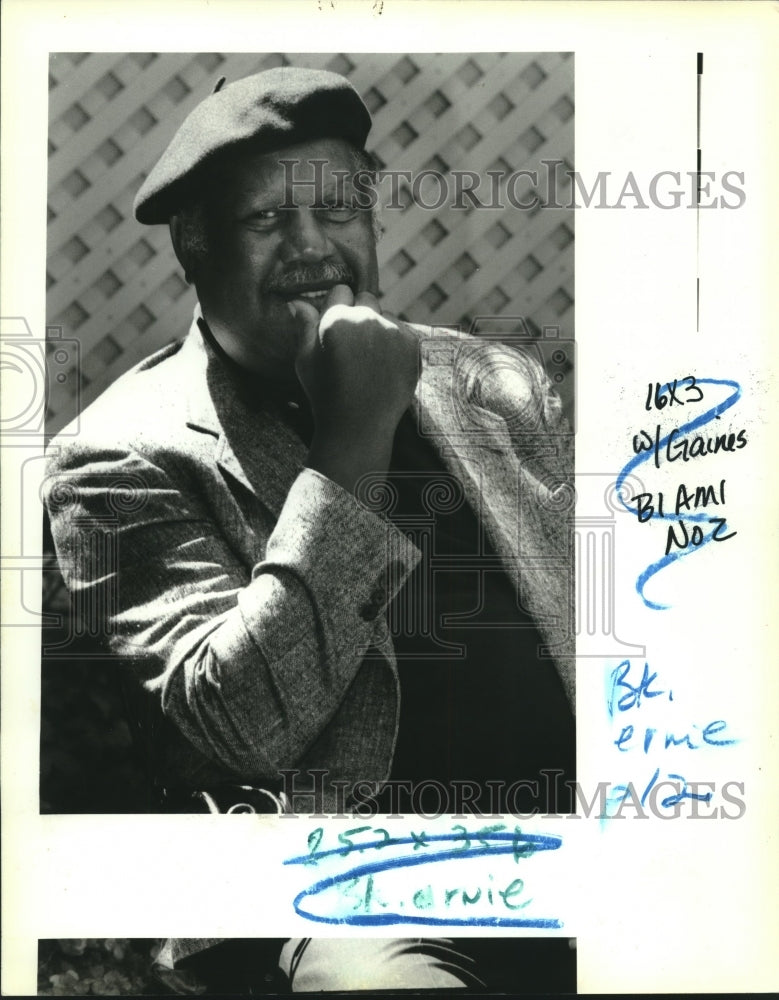 1993 Press Photo Writer Ernest Gaines at the New Orleans Literary Festival - Historic Images