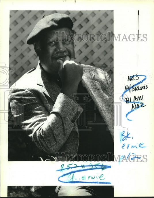 1993 Press Photo Writer Ernest Gaines at the New Orleans Literary Festival - Historic Images
