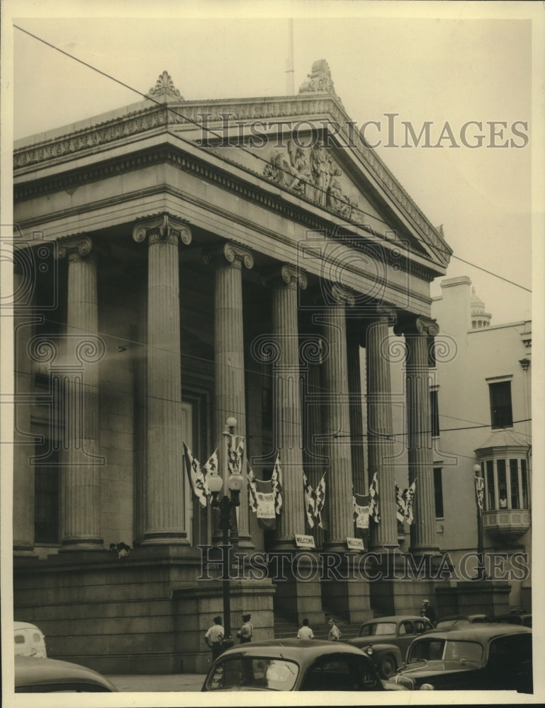 Press Photo Exterior view of Gallier Hall Building, New Orleans. - Historic Images