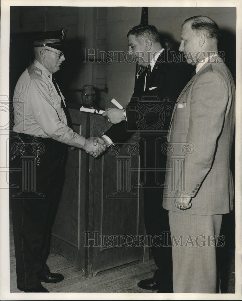 1962 Press Photo Fred M. Frank, Police Academy Graduation - nob13484 - Historic Images
