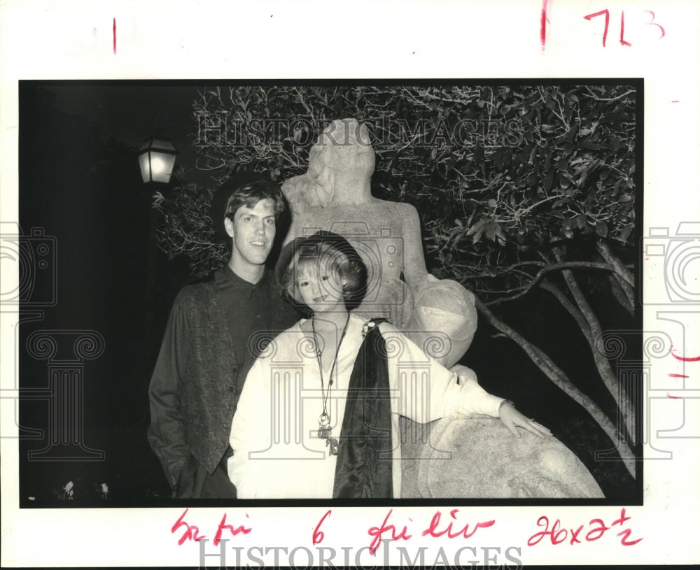 1989 Press Photo West and Angela Freeman at Sarah Freeman&#39;s Debutante Party - Historic Images