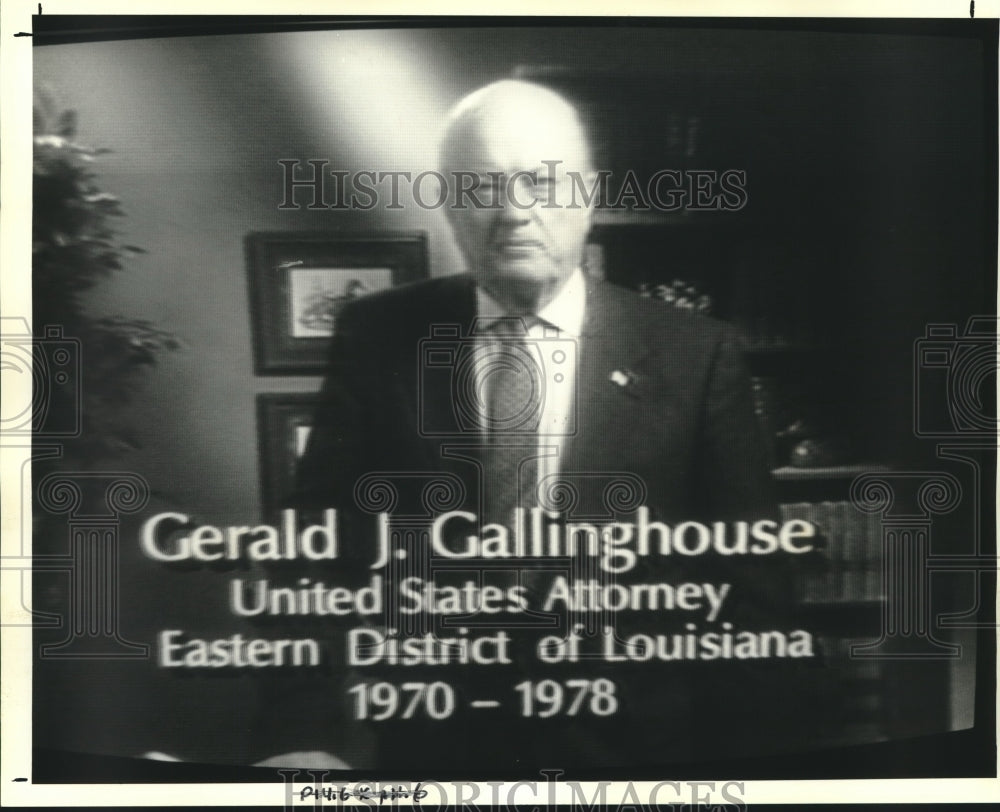 1991 Press Photo Gerald J. Gallinghouse&#39;s ad in support of Edwin Edwards - Historic Images