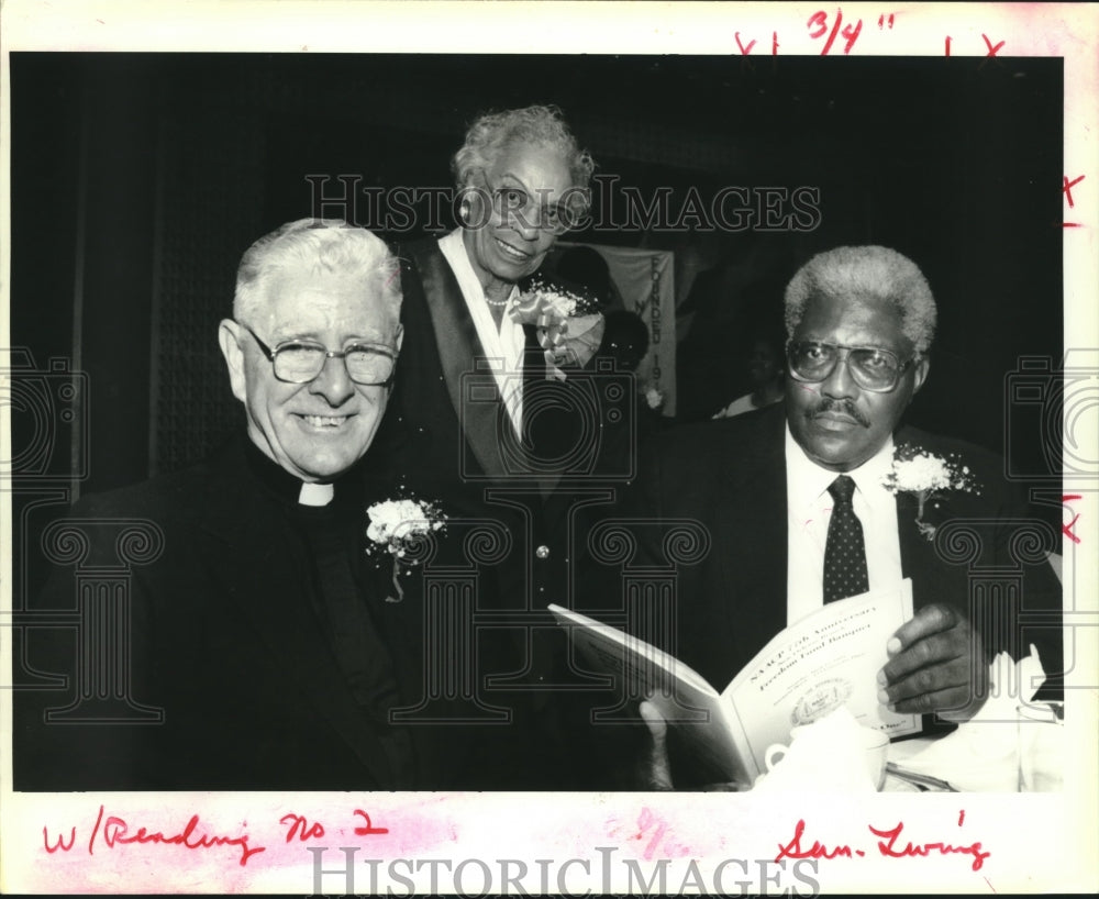 1992 NAACP - Fr. Matthew J. O&#39;Rourke, Thelma Smith, Carl Galmon - Historic Images