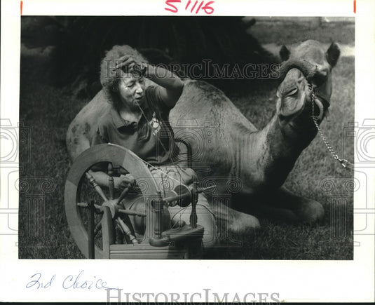 1987 Press Photo Earseia Frank - weaver - Historic Images