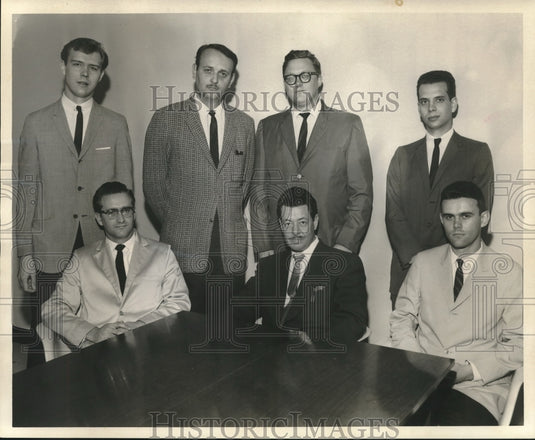 1961 Press Photo George Genet, Jr. & other National Honorary Dramatic Fraternity - Historic Images
