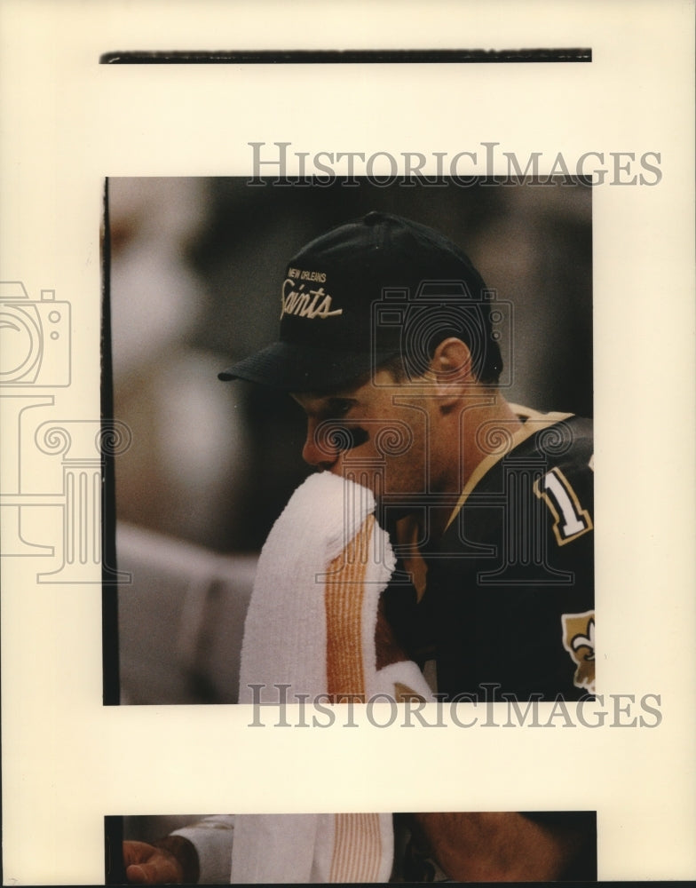 1990 Press Photo John Fourcade of the New Orleans Saints - Historic Images