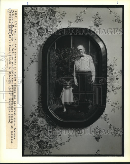 1991 Press Photo Albert Salmen photo at historic Fritchie house on Front Street - Historic Images