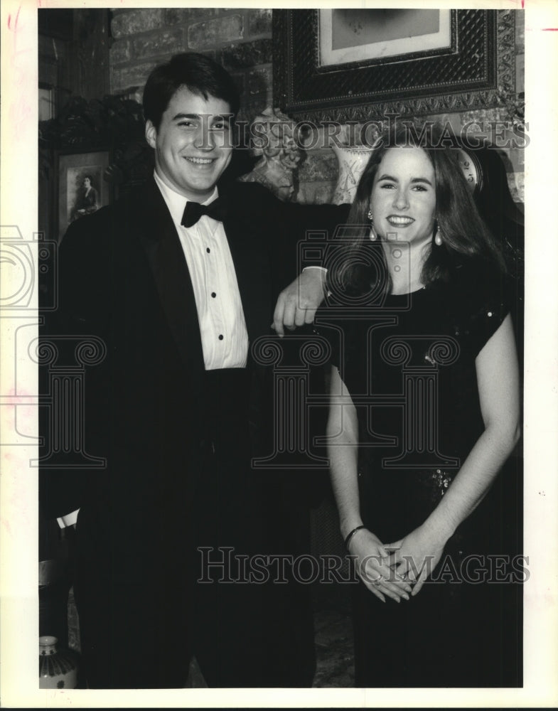 1992 Press Photo William French and Katherine Baldwin a Hardie Debutant. - Historic Images