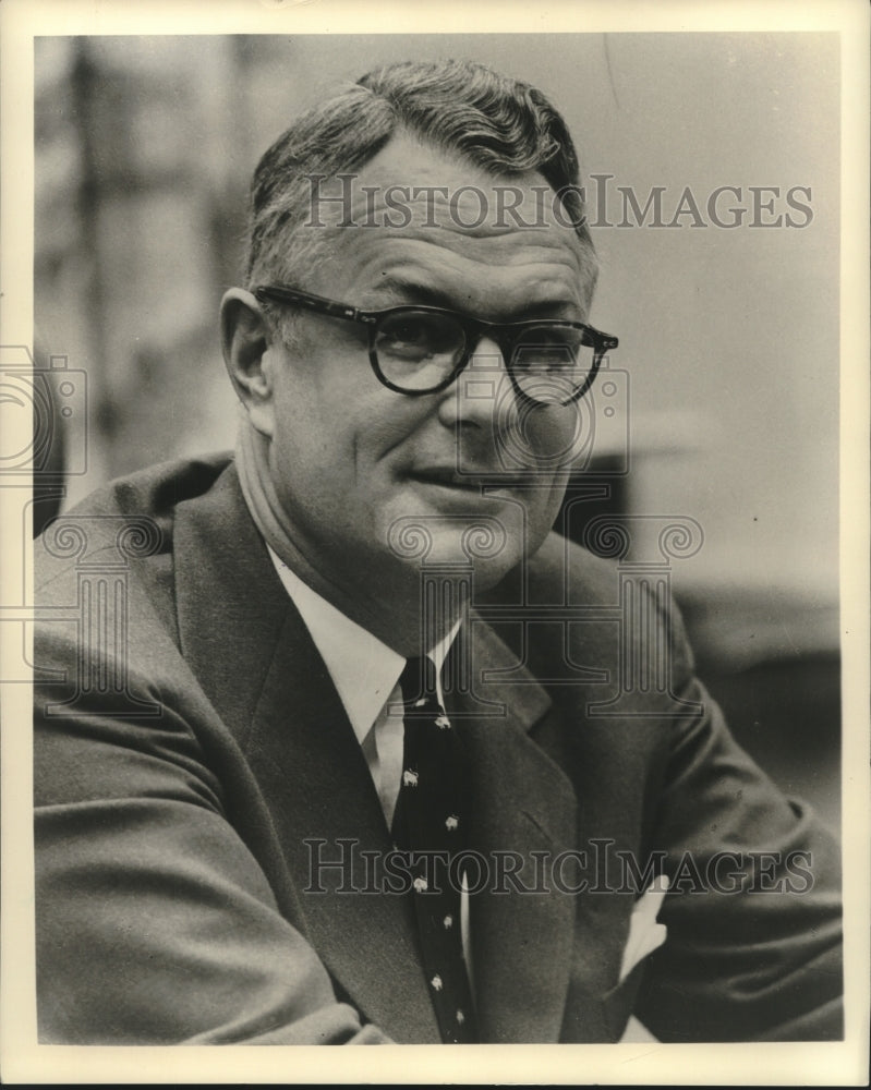 1957 Press Photo G. Keith Funston, President of the New York Stock Exchange. - Historic Images