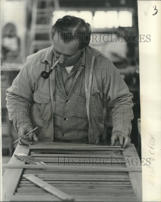 1974 Press Photo Vincent Gagliano, Gagliano Builder & Cabinet Works - nob14860 - Historic Images