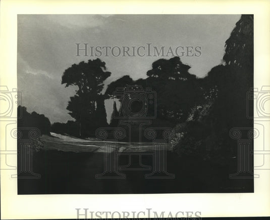 1987 Press Photo Artist Dorothy Furlong-Gardner's "Garden: Late Afternoon" - Historic Images