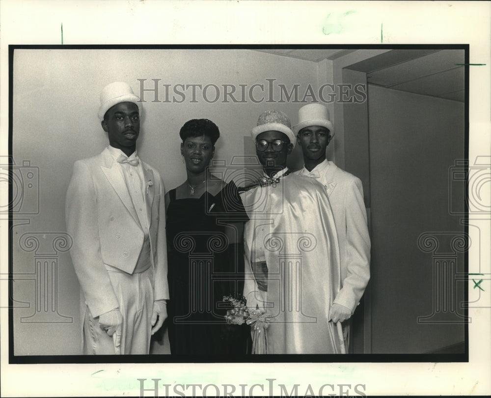 1990 Press Photo Jimmy Frierson, II &amp; others at Beautillion event - nob15558 - Historic Images