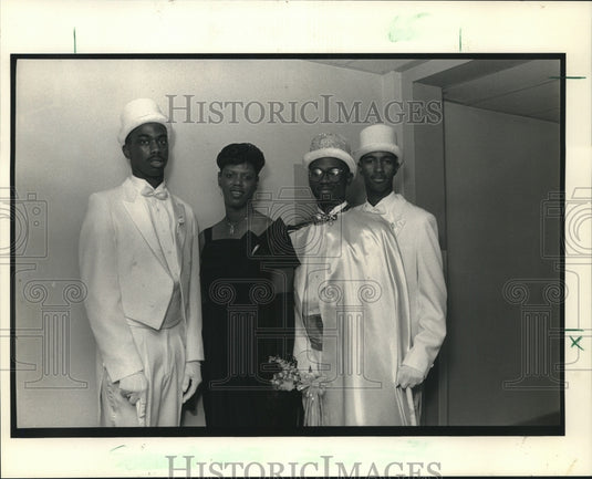 1990 Press Photo Jimmy Frierson, II & others at Beautillion event - nob15558 - Historic Images