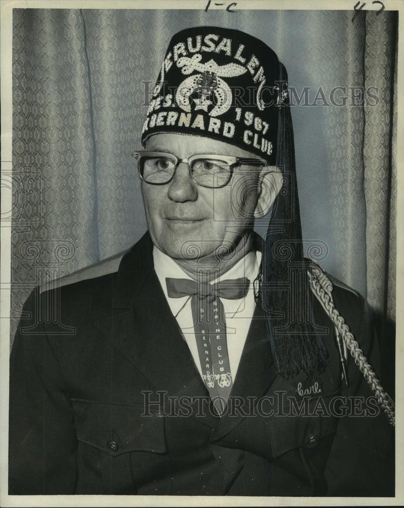1967 Press Photo Carl Geiger as president of the St. Bernard Shriners Club - Historic Images
