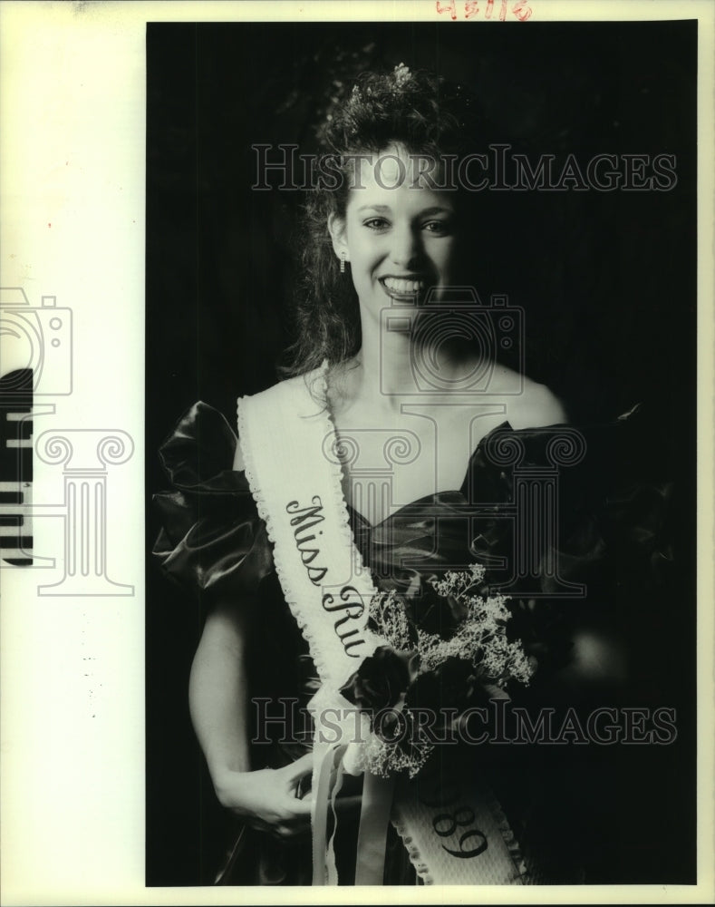 1989 Press Photo Jill Geiger, 1989 Miss Riverside Academy - Historic Images