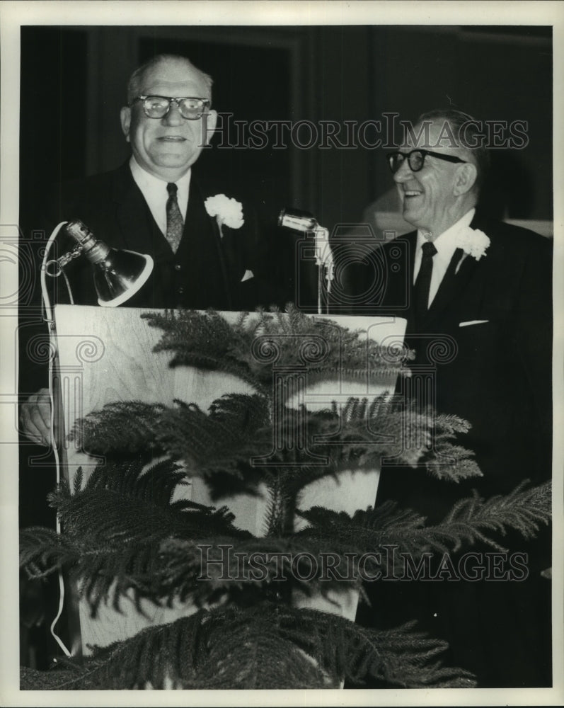 1968 Press Photo F. Edward Hebert and J.W. Gehrkin with plant - nob15896 - Historic Images