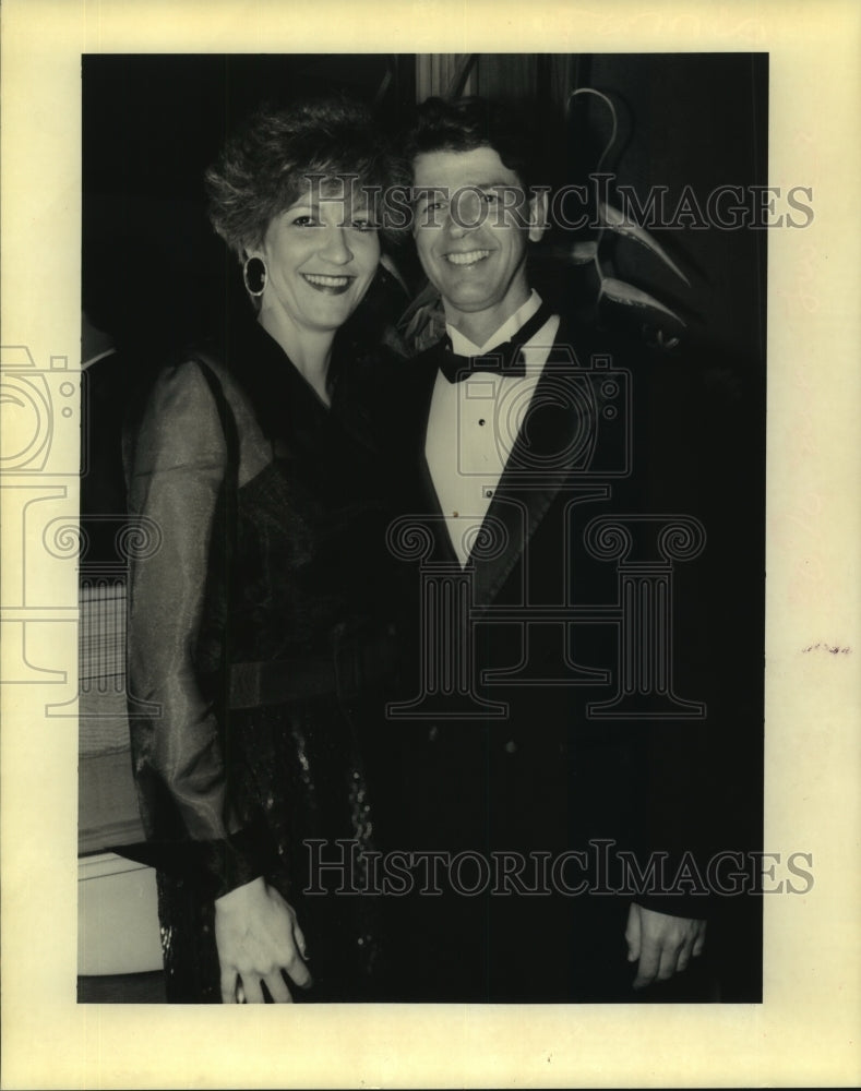 1992 Press Photo Renee Ganucheau and Doug Rich at Big Easy Tennis Ball - Historic Images