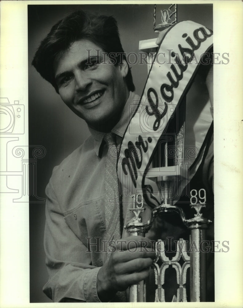 1989 Press Photo Hank Gautreaux, Gretna, Mr. Louisiana Male America - Historic Images