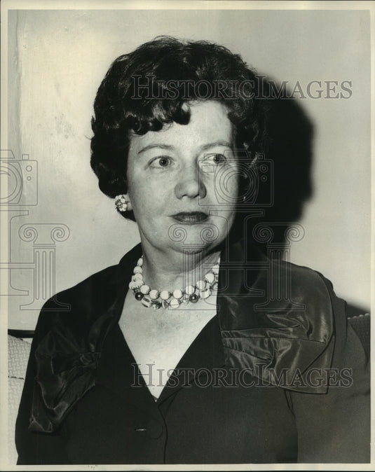 1963 Press Photo Miss Anne Gause, the president of Zonta International. - Historic Images