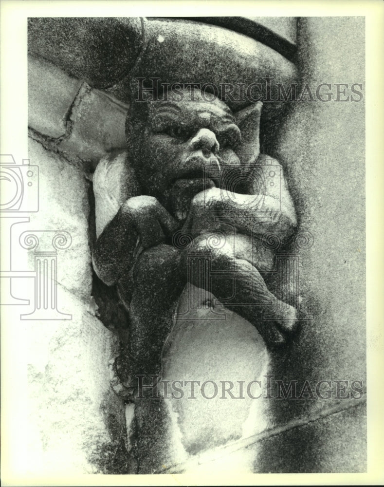 1995 Press Photo Gargoyle on Tulane campus - Historic Images