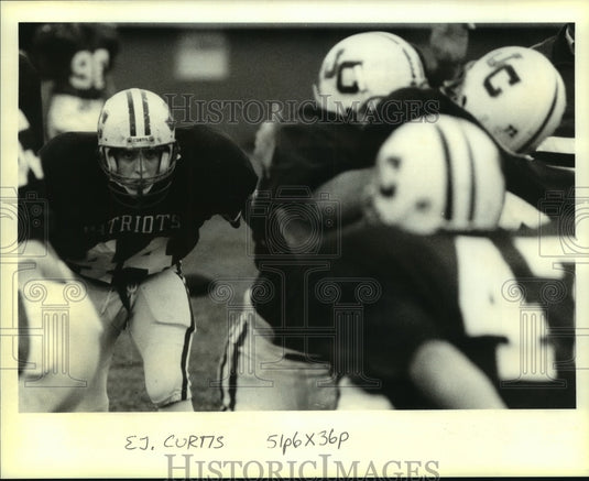 1994 Press Photo Eric Gangi of John Curtis during some wet afternoon drills - Historic Images