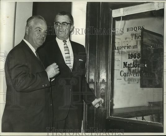 1967 Press Photo Legion Convention Office at the Sheraton Charles Hotel. - Historic Images